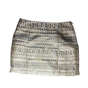 Topshop metallic mini skirt Holiday Evening Disco Festival Ladies Size 6